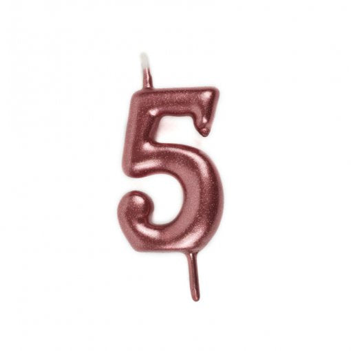 Vela Aniversário 6cm Rose Gold nº5