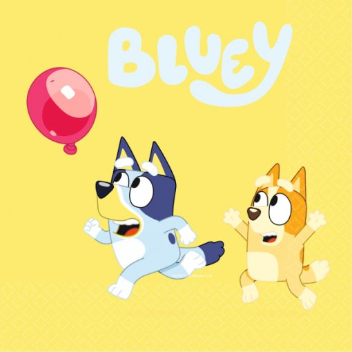 16 Guardanapos 33cm Bluey e Bingo