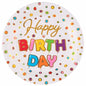 10 Pratos 22,5cm Happy Birthday Balloon