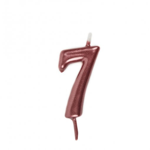 Vela Aniversário 6cm Rose Gold nº7