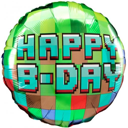 Balão Foil 43cm Pixel Party (Minecraft) TNT Party