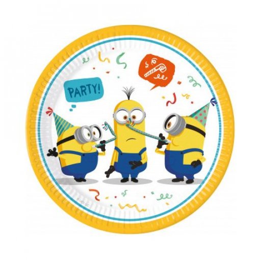 8 Pratos 23cm Minions