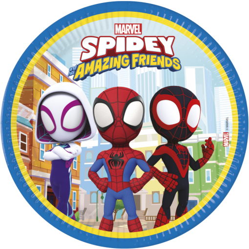8 Pratos 23cm EU Spider-Man (Homem-Aranha) Spidey