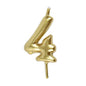 Vela Aniversário 6cm Dourado nº4