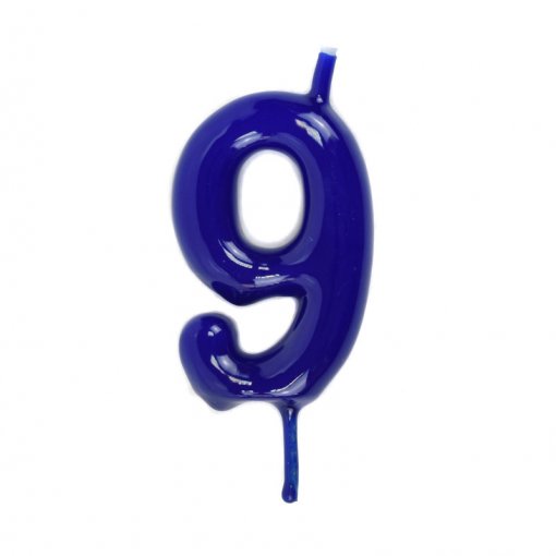 Vela Aniversário 6cm Azul nº9