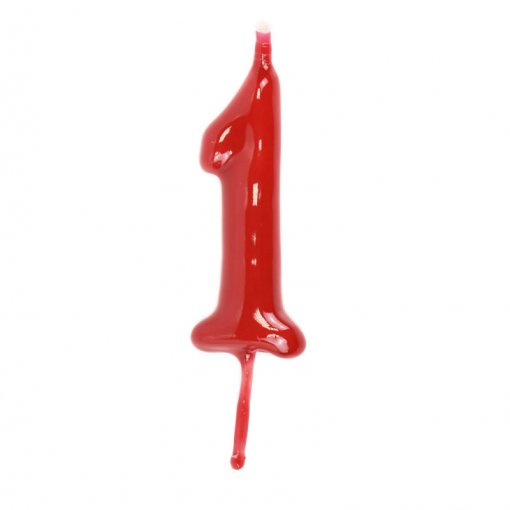 Vela Aniversário 6cm Vermelho nº1