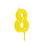 Vela Aniversário 6cm Amarelo nº8
