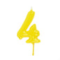 Vela Aniversário 6cm Amarelo nº4