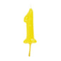 Vela Aniversário 6cm Amarelo nº1