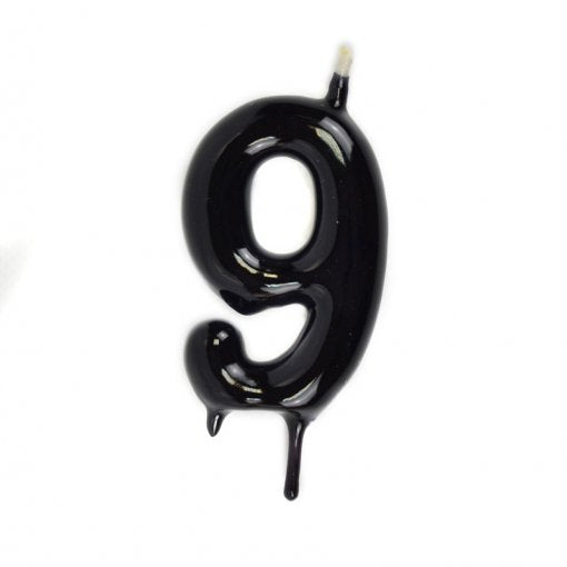Vela Aniversário 6cm Preto nº9