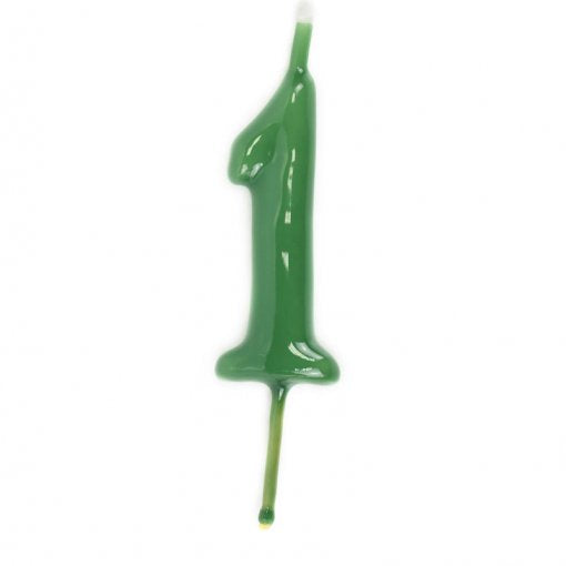Vela Aniversário 6cm Verde nº1