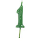 Vela Aniversário 6cm Verde nº1
