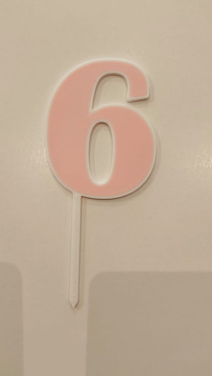 Topper Nº 6 - 9cm