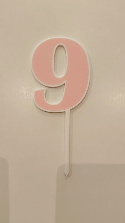 Topper Nº 9 - 9cm