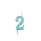 Vela Aniversário 6cm Azul Pastel nº2