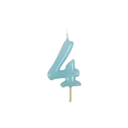 Vela Aniversário 6cm Azul Pastel nº4