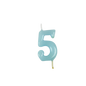 Vela Aniversário 6cm Azul Pastel nº5
