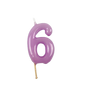 Vela Aniversário 6cm Lilás nº6