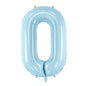 Balão Foil 86cm Azul Claro Número 0
