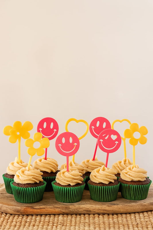 10 Toppers Cupcack Happy Smile