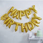 Balão Foil Grinalda Happy Birthday Dourado