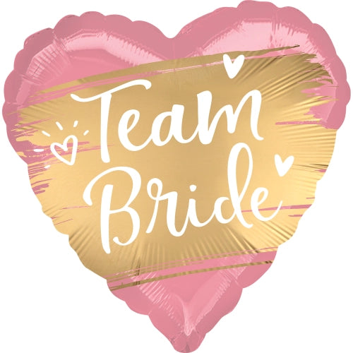 STANDARD SATIN GOLD TEAM BRIDE FOIL BALLOON S40 PACKAGED