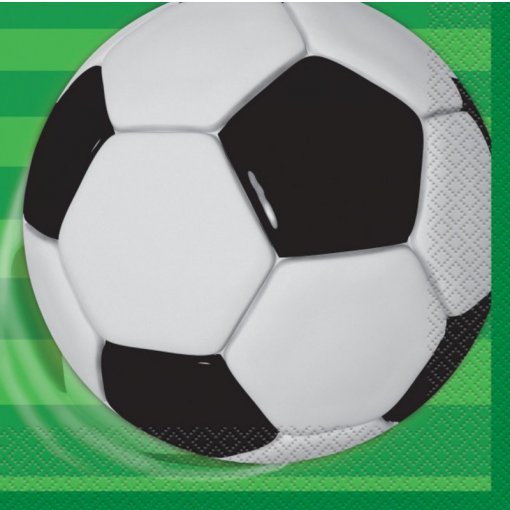 16 Guardanapos 33cm Futebol