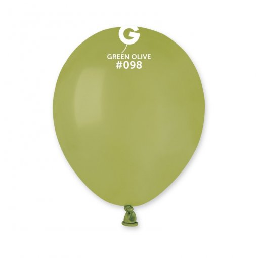 100 Balões latex 5'' (12cm) cor Green Olive #098