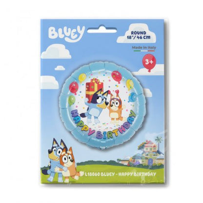 Balão Foil 46cm Happy Birthday Bluey e Bingo