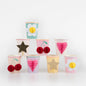 8 copos Happy Icons