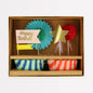 Festa das riscas Cupcake Kit (x 24 toppers)