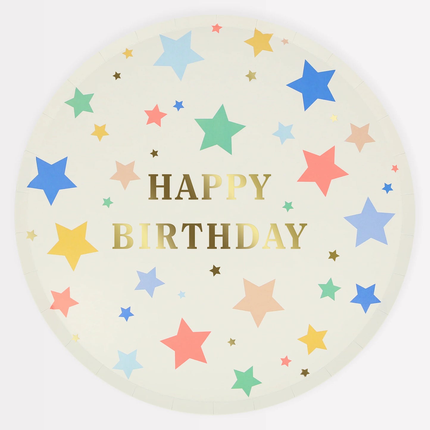 Pratos de jantar de estrelas de feliz aniversário (x 8)