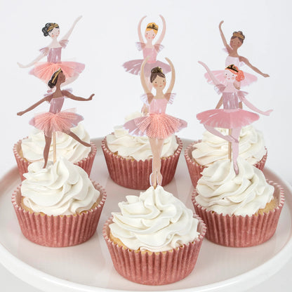 Kit de cupcake bailarina (x 24 toppers)