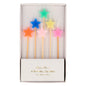 6x Velas Estrela Cor pastel