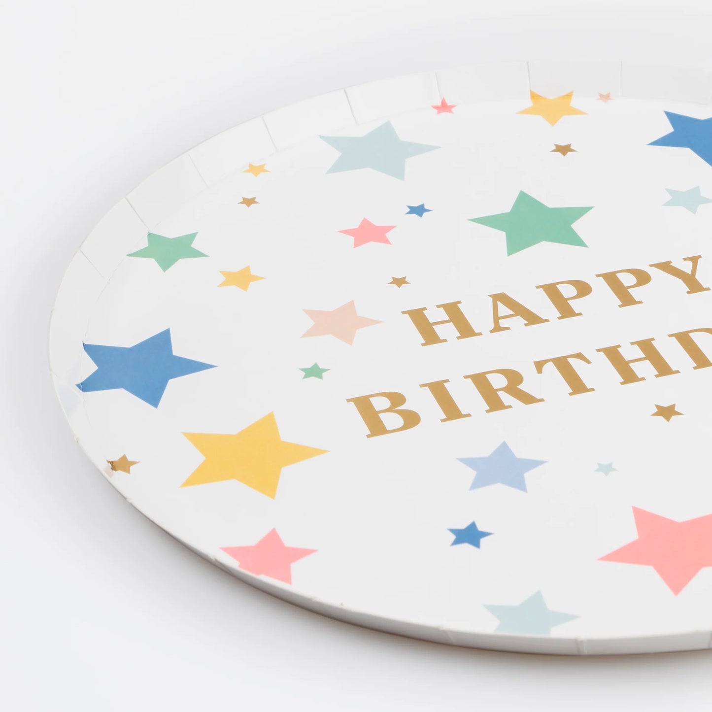 Pratos de jantar de estrelas de feliz aniversário (x 8)