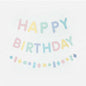 Grinalda de Papel 185x11cm Happy Birthday Pastel