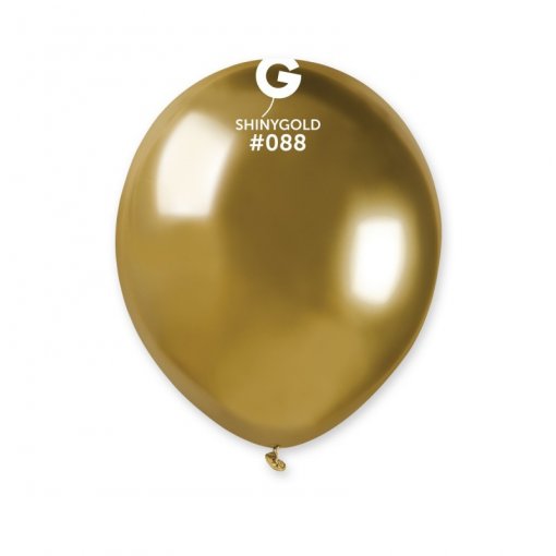 100 Balões latex 5'' (12cm) cor Shiny Gold #088