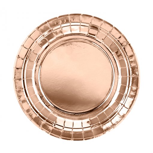 6 Pratos 18cm Rose Gold
